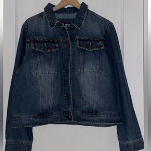 ✨NWT FRYE Studded Western Denim Jean Jacket